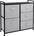 5-Drawer Storage Organizer Unit for Closet, Black